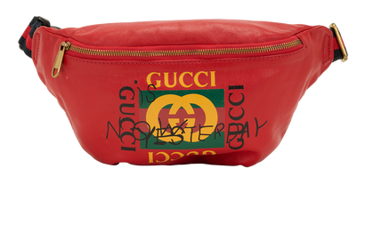 Coco Captain Logo Belt Bag, &pound;350, Handbags, Red, Leather, Front view